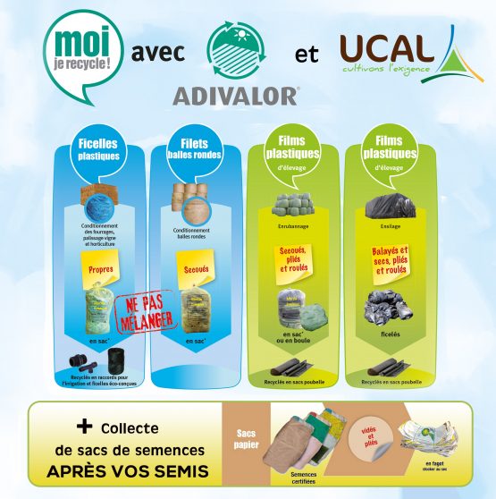 Recyclage des films plastiques, ficelles et filets avec ADIVALOR - UCAL